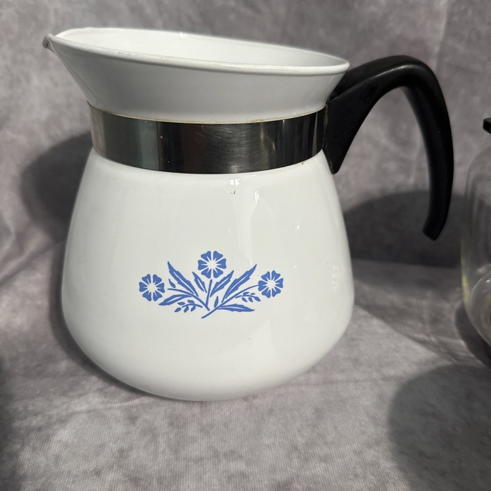 Vintage Corning Ware Blue Cornflower Drip Large P-118  8-Cup 2 QT Coffee Maker - Picture 10 of 16